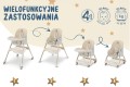 DZIECIĘCE KRZESEŁKO DO KARMIENIA CYNAMONEK 4W1 BEŻOWE