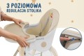 DZIECIĘCE KRZESEŁKO DO KARMIENIA CYNAMONEK 4W1 BEŻOWE