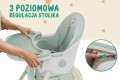 DZIECIĘCE KRZESEŁKO DO KARMIENIA CYNAMONEK 4W1 ZIELONE