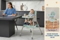 DZIECIĘCE KRZESEŁKO DO KARMIENIA CYNAMONEK 4W1 ZIELONE