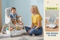 DZIECIĘCE KRZESEŁKO DO KARMIENIA CYNAMONEK 4W1 SZARE