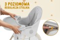 DZIECIĘCE KRZESEŁKO DO KARMIENIA CYNAMONEK 4W1 SZARE