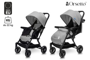 WÓZEK DZIECIĘCY SPACERÓWKA ORSETTO LUNA JASNOSZARY