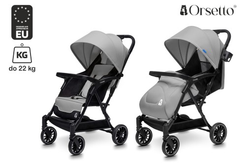 WÓZEK DZIECIĘCY SPACERÓWKA ORSETTO LUNA JASNOSZARY