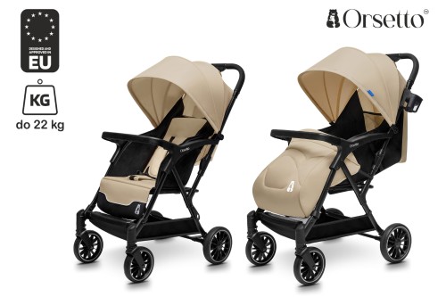 WÓZEK DZIECIĘCY SPACERÓWKA ORSETTO LUNA PIASKOWY