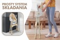 DZIECIĘCE KRZESEŁKO DO KARMIENIA BUJACZEK CIASTEK 6W1 BEŻOWE
