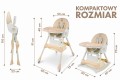 DZIECIĘCE KRZESEŁKO DO KARMIENIA BUJACZEK CIASTEK 6W1 BEŻOWE