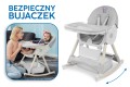 DZIECIĘCE KRZESEŁKO DO KARMIENIA BUJACZEK CIASTEK 6W1 SZARE