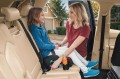 FOTELIK SAMOCHODOWY PODKŁADKA SIEDZISKO Z ISOFIX BORDOWO-SZARY R129 125-150 CM