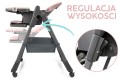 DZIECIĘCE KRZESEŁKO DO KARMIENIA ARCADIA POCHYLNE 5W1 ANTRACYTOWO RÓŻOWE