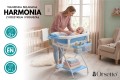 SKŁADANA WANIENKA HARMONIA ZE STOJAKIEM ORGANIZEREM I PODUSZKĄ DLA DZIECI 0+ ORSETTO NIEBIESKA