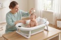 WANIENKA DZIECIĘCA BABY CARE Z TERMOMETREM HARMONY BEŻOWA + PODUSZKI SŁONIKI