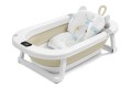 WANIENKA DZIECIĘCA BABY CARE Z TERMOMETREM HARMONY BEŻOWA + PODUSZKI SŁONIKI