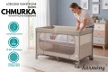 ŁÓŻECZKO TURYSTYCZNE CHMURKA II-POZIOMOWE HARMONY AUTOMATYCZNIE SKŁADANE BEŻOWE